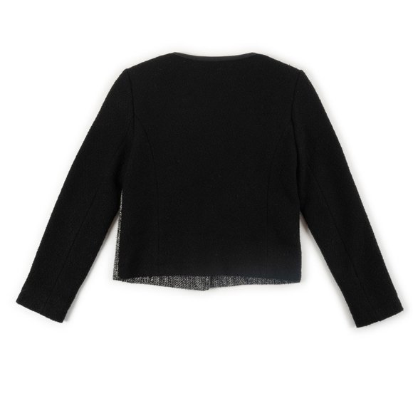 NEW BANANA REPUBLIC black/grey asymmetrical blazer size 2 P - Picture 4 of 8